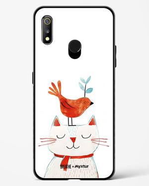 Whisker Perch [BREATHE] Glass Case Phone Cover-(Realme)