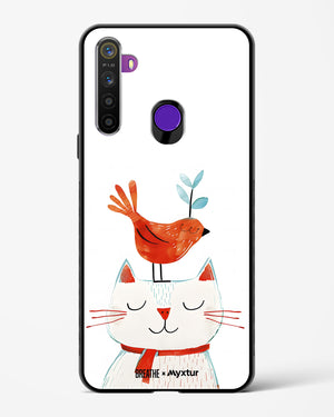 Whisker Perch [BREATHE] Glass Case Phone Cover (Realme)