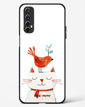 Whisker Perch [BREATHE] Glass Case Phone Cover-(Realme)