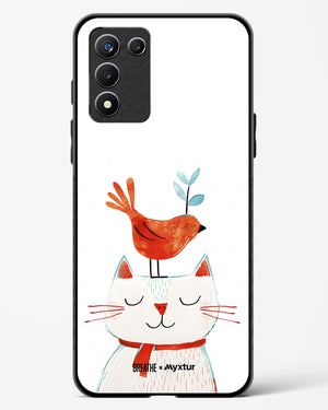 Whisker Perch [BREATHE] Glass Case Phone Cover-(Realme)