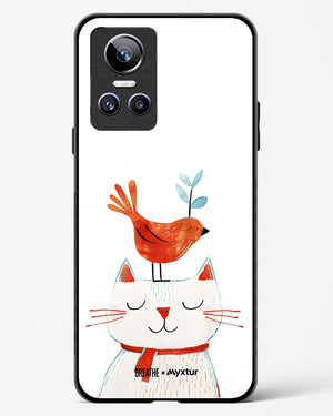 Whisker Perch [BREATHE] Glass Case Phone Cover-(Realme)