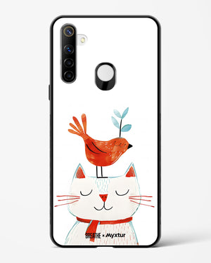 Whisker Perch [BREATHE] Glass Case Phone Cover-(Realme)