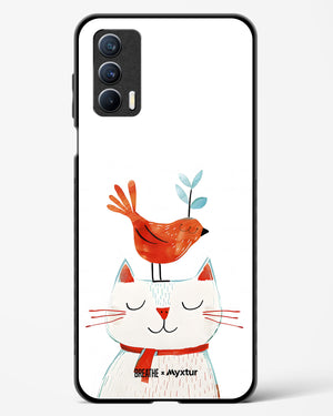 Whisker Perch [BREATHE] Glass Case Phone Cover-(Realme)