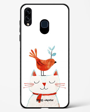 Whisker Perch [BREATHE] Glass Case Phone Cover-(Samsung)