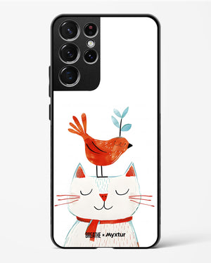 Whisker Perch [BREATHE] Glass Case Phone Cover-(Samsung)