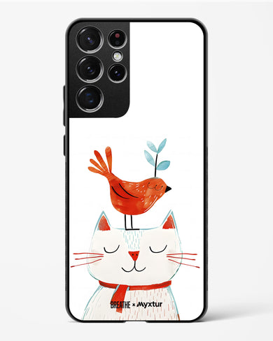Whisker Perch [BREATHE] Glass Case Phone Cover (Samsung)
