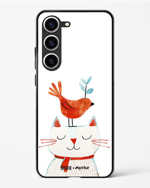 Whisker Perch [BREATHE] Glass Case Phone Cover-(Samsung)