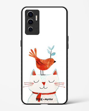 Whisker Perch [BREATHE] Glass Case Phone Cover-(Vivo)