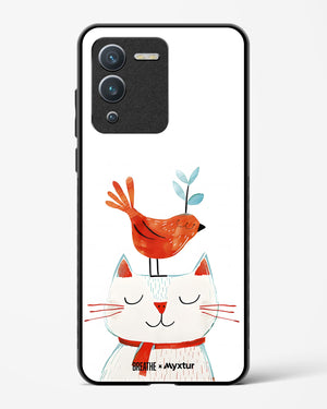 Whisker Perch [BREATHE] Glass Case Phone Cover-(Vivo)