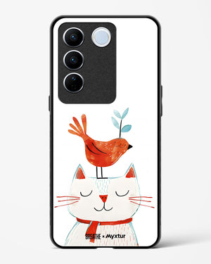 Whisker Perch [BREATHE] Glass Case Phone Cover-(Vivo)