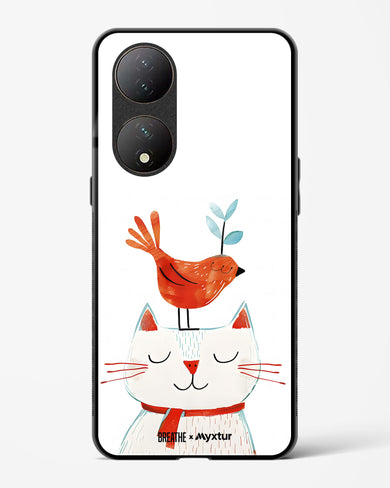 Whisker Perch [BREATHE] Glass Case Phone Cover-(Vivo)