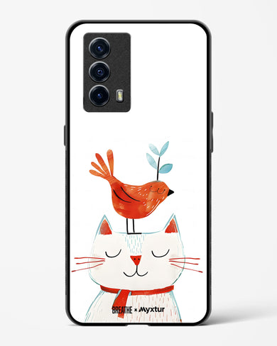 Whisker Perch [BREATHE] Glass Case Phone Cover-(Vivo)