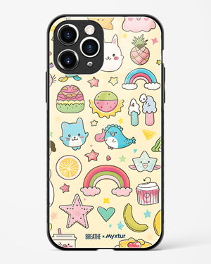 Happy Stickers [BREATHE] Glass Case Phone Cover (Apple)