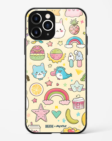 Happy Stickers [BREATHE] Glass Case Phone Cover (Apple)