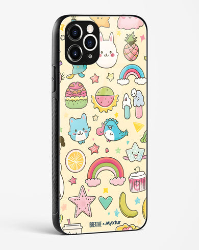 Happy Stickers [BREATHE] Glass Case Phone Cover (Apple)