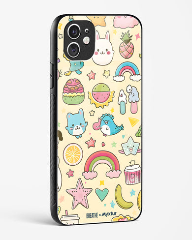 Happy Stickers [BREATHE] Glass Case Phone Cover (Apple)