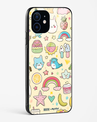 Happy Stickers [BREATHE] Glass Case Phone Cover (Apple)