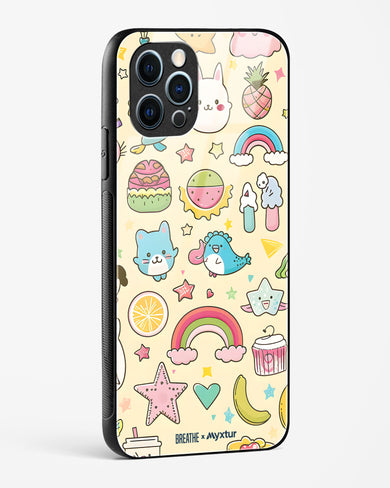 Happy Stickers [BREATHE] Glass Case Phone Cover (Apple)