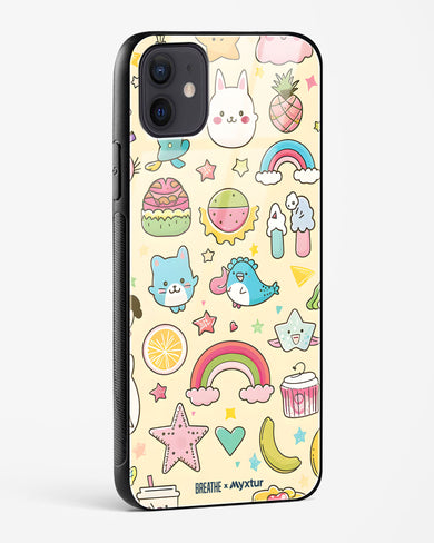 Happy Stickers [BREATHE] Glass Case Phone Cover (Apple)