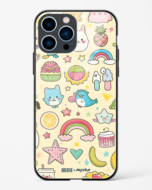 Happy Stickers [BREATHE] Glass Case Phone Cover (Apple)