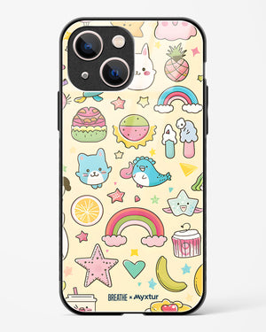 Happy Stickers [BREATHE] Glass Case Phone Cover-(Apple)