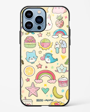 Happy Stickers [BREATHE] Glass Case Phone Cover (Apple)