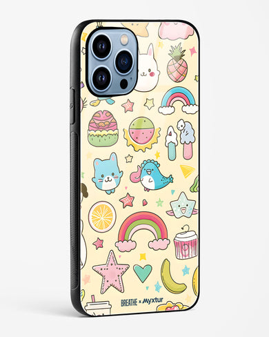 Happy Stickers [BREATHE] Glass Case Phone Cover (Apple)