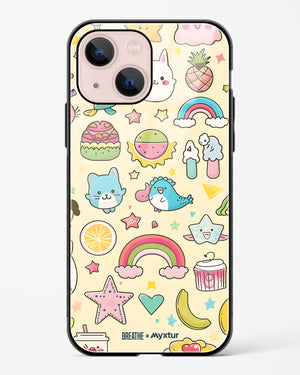 Happy Stickers [BREATHE] Glass Case Phone Cover (Apple)