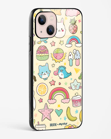 Happy Stickers [BREATHE] Glass Case Phone Cover (Apple)