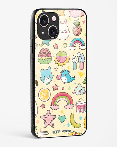 Happy Stickers [BREATHE] Glass Case Phone Cover (Apple)