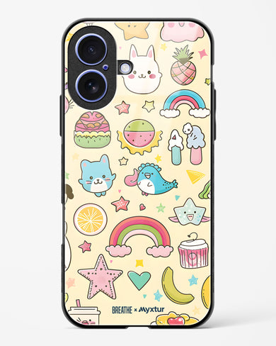 Happy Stickers [BREATHE] Glass Case Phone Cover (Apple)