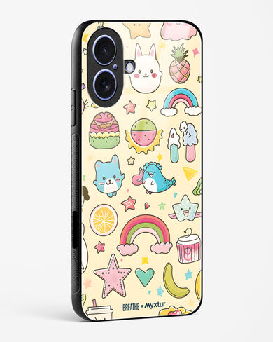 Happy Stickers [BREATHE] Glass Case Phone Cover (Apple)