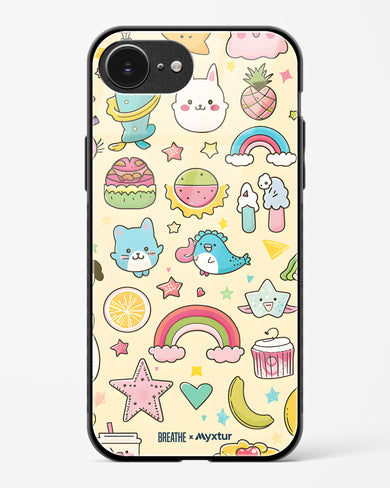 Happy Stickers [BREATHE] Glass Case Phone Cover (Apple)