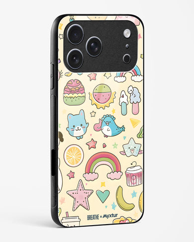 Happy Stickers [BREATHE] Glass Case Phone Cover (Apple)