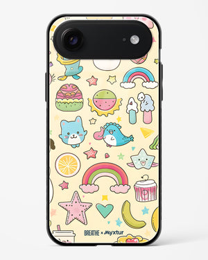 Happy Stickers [BREATHE] Glass Case Phone Cover (Apple)