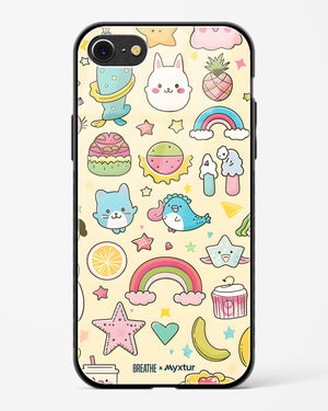 Happy Stickers [BREATHE] Glass Case Phone Cover-(Apple)
