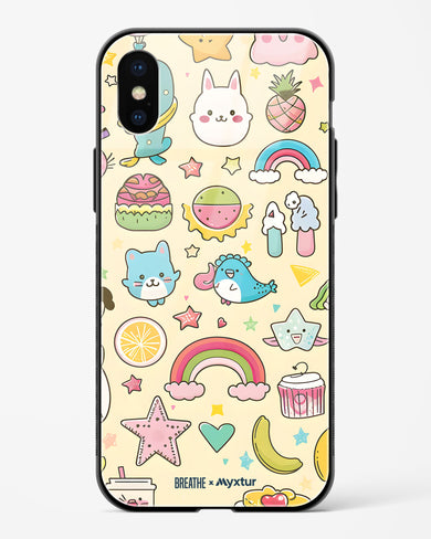 Happy Stickers [BREATHE] Glass Case Phone Cover (Apple)