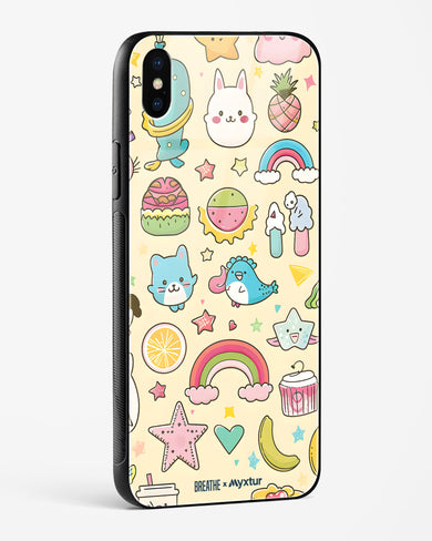 Happy Stickers [BREATHE] Glass Case Phone Cover (Apple)