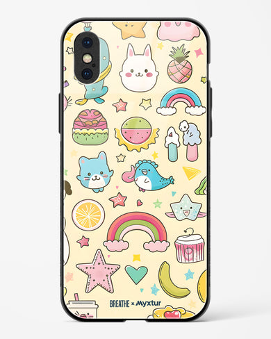 Happy Stickers [BREATHE] Glass Case Phone Cover (Apple)