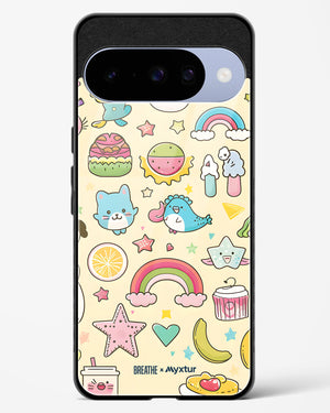 Happy Stickers [BREATHE] Glass Case Phone Cover (Google)