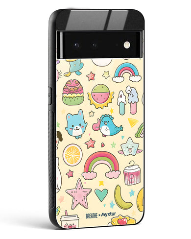 Happy Stickers [BREATHE] Glass Case Phone Cover (Google)