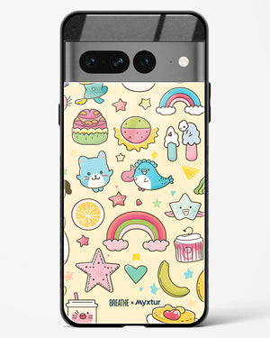 Happy Stickers [BREATHE] Glass Case Phone Cover (Google)
