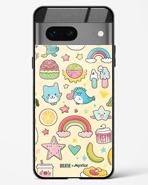 Happy Stickers [BREATHE] Glass Case Phone Cover (Google)