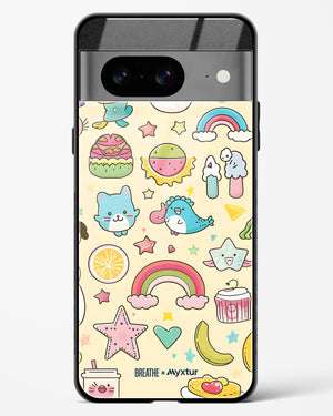 Happy Stickers [BREATHE] Glass Case Phone Cover (Google)