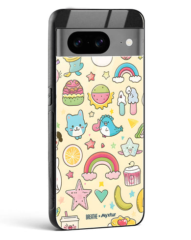 Happy Stickers [BREATHE] Glass Case Phone Cover (Google)