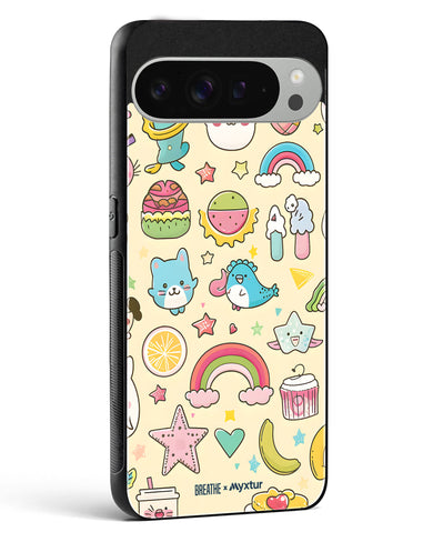 Happy Stickers [BREATHE] Glass Case Phone Cover (Google)