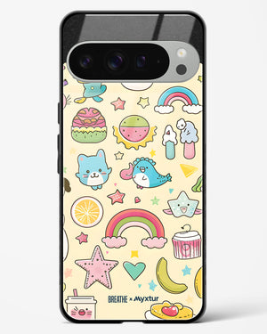 Happy Stickers [BREATHE] Glass Case Phone Cover (Google)