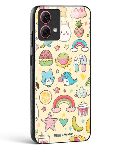 Happy Stickers [BREATHE] Glass Case Phone Cover (Motorola)