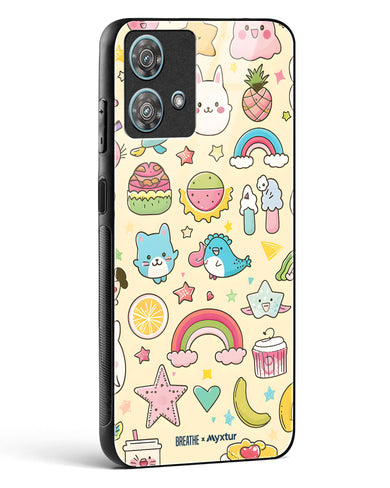 Happy Stickers [BREATHE] Glass Case Phone Cover-(Motorola)