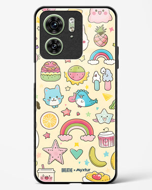 Happy Stickers [BREATHE] Glass Case Phone Cover (Motorola)